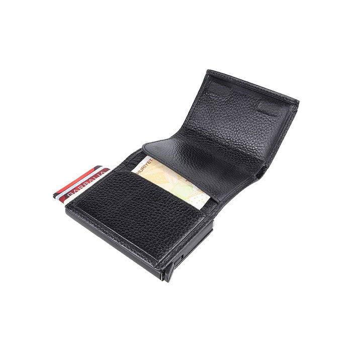 Zoozie Bags Cartera Hombre Sparta Black Piel Auténtica Negra Elegante y Duradera